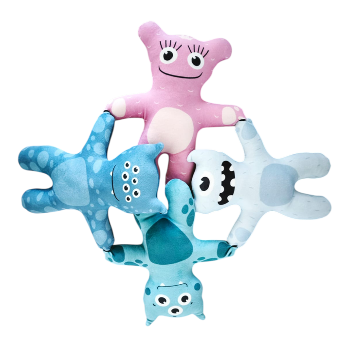 10% OFF - PACK X 4 ALMOHADON CINTURON PLUSH - MONSTRUOS